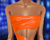 !Mia Latex Orange Dress