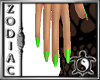 Toxic Green Nails