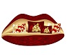 Red/Gold Lip Sofa