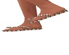 brownpink argyle sandals
