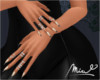 CREAM NAILS AND RINGS