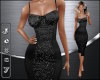 [J]Sparkle Leather Dress