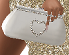 Hold White Heart Purse