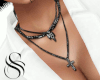 S&S Bk Cross Necklace