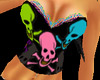! colour skulls corset