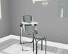 gray oblique high chair