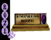 *R* Empress Name Plaque