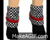 Goth Checker Mini Boots