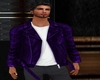 TJ Mens Purple Leather