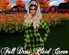 Fall Dress Plaid Green