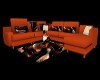 Orange/Black Couch