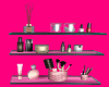 Cosmetics Shelves Pink
