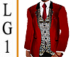  LG1 Red Suit Print Vest