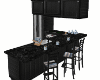blue black kitchen