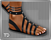 Black Strapped Sandals 
