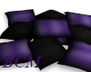 Pillows black/purple
