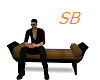 SB* Bl/Br Leather Bench
