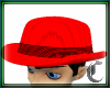 Red Striped Derby Hat