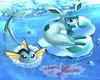 Vaporeon and Glaceon