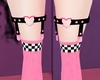 P! Chess Socks Pink
