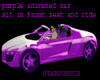purple animated car
