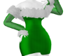 Holiday Fur Dres Green M