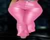 Pantalon rosa de cuero