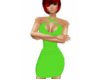 Green mini dress halter 