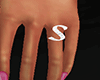 S Letter Ring