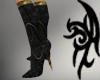 [P] Gold Black Stilettos