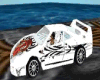 WHITE ROADSTER CAR