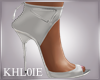 K white n silver heels