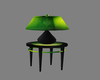 green & blk end table