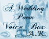Wedding Poem Voice Box
