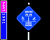 Blue Street Racing Sign