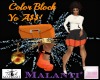 DM|Orange Skirt Set 2xl