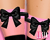 ♡ Black | leg bows