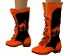 Orange Halloween Boots F
