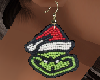 Grinch Beaded Earrings