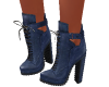 blue  ankle boots