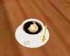 white coffee cup n sauce
