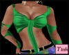 green top with ribbons