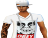 ~milk32~white obey shirt