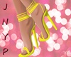JNYP! Flower Yellow Heel