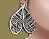 Crystal Racket Earrings