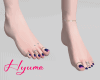 H' Galaxy foot nailpolis