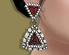 Ruby Triangle Earrings