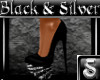 S~Silver & Black Pumps