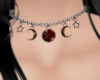 Ruby Moon Stars Necklace