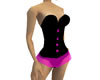 Black corset pink lace